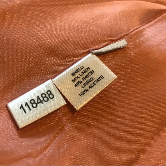 Pink Linen LOFT Midi Dress - Picture 4 of 5